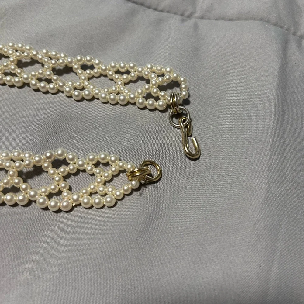 Women’s Classic Faux Pearl Dress Belt
